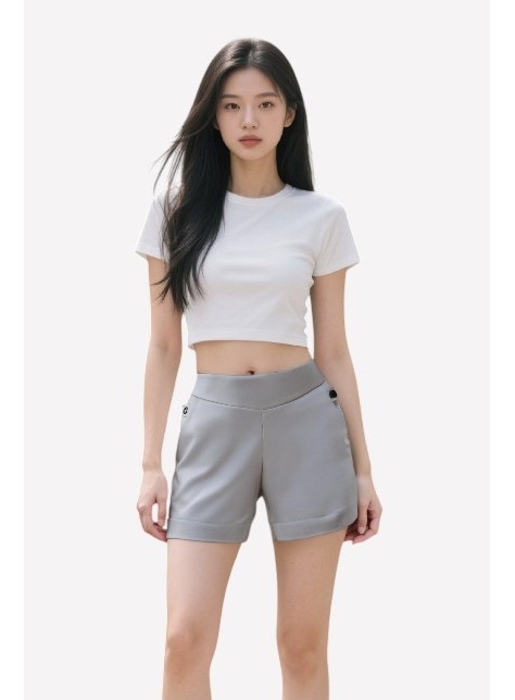 Functional Button Shorts